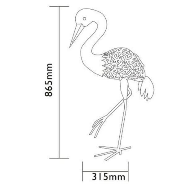 Luxform Solar LED Deko-Gartenleuchte Stork Mehrfarbig 30112