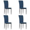 vidaXL Esszimmerst&uuml;hle 4 Stk. Blau Samt