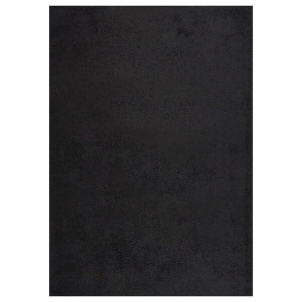 vidaXL Teppich Shaggy Hochflor Schwarz 140x200 cm