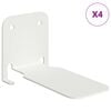 vidaXL Unsichtbares Schwimmendes Regal 4 stk. Wei&szlig; 6 x 11 x 6,5 cm