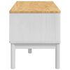 vidaXL Flurbank mit Schubladen Wei&szlig; 115 x 40 x 45 cm Massivholz Kiefer