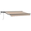 vidaXL Manueller Markisenrahmen mit LEDs Beige und Anthrazit 3,5 x 2 m