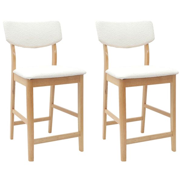 vidaXL Esszimmerst&uuml;hle 2 pcs Natur 48 x 49 x 95 cm Massives Gummiholz