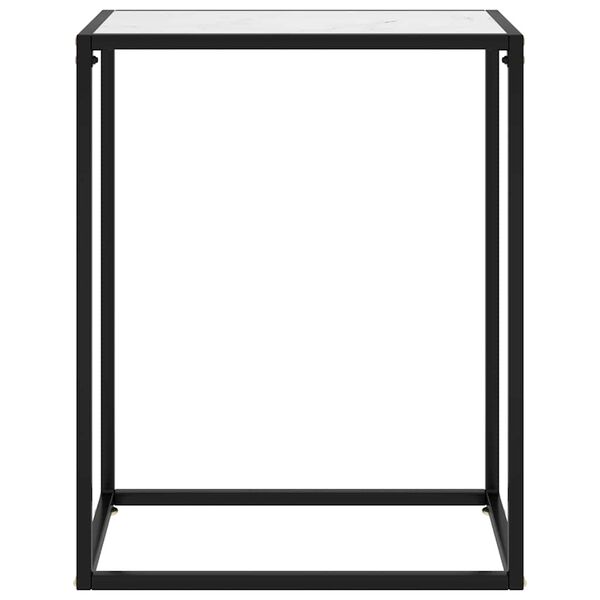 vidaXL Konsolentisch Wei&szlig; 60x35x75 cm Hartglas