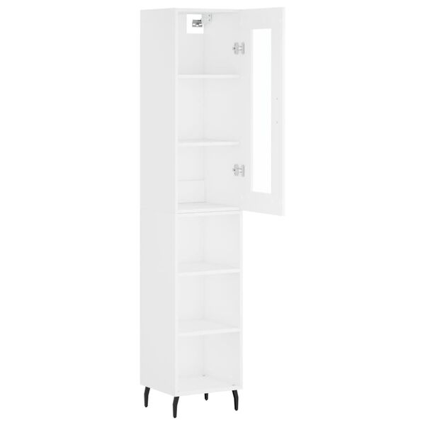 vidaXL Highboard Wei&szlig; 34,5x34x180 cm Holzwerkstoff