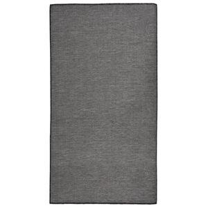 vidaXL Outdoor-Teppich Flachgewebe 80x150 cm Grau