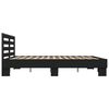 vidaXL Bettgestell Schwarz 200x200 cm Holzwerkstoff und Metall