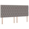 vidaXL Aufbewahrungsbett mit Matratze Taupe 200 x 200 cm Polyester