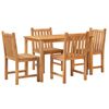 vidaXL 5-tlg. Garten-Essgruppe Massivholz Teak