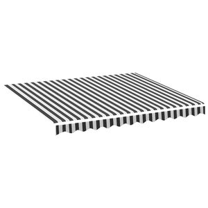 vidaXL Ersatzstoff f&uuml;r Markise Anthrazit und Wei&szlig; 300x250 cm Polyester