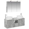 vidaXL Badezimmerschrank-Set 4 stk. Betongrau Holzwerkstoff