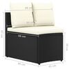 vidaXL 9-tlg. Garten-Sofagarnitur mit Auflagen Poly Rattan Schwarz