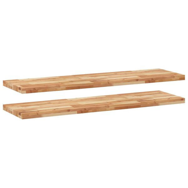 vidaXL Schweberegale 2 Stk. 140x40x4 cm Massivholz Akazie &Ouml;lbehandelt