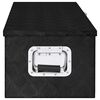 vidaXL Aufbewahrungsbox Schwarz 80x39x30 cm Aluminium