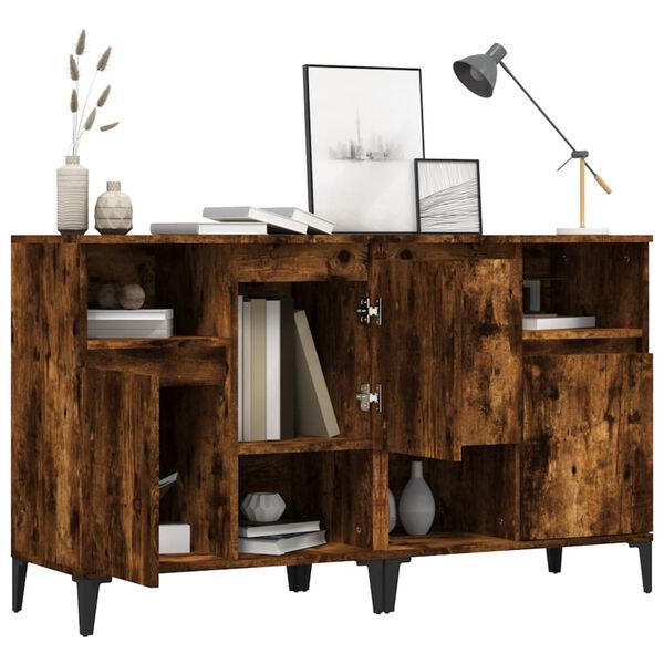 vidaXL Sideboards 2 Stk. R&auml;uchereiche 60x35x70 cm Holzwerkstoff