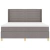 vidaXL Boxspringbett mit Matratze Taupe 180 x 200 cm Stoff