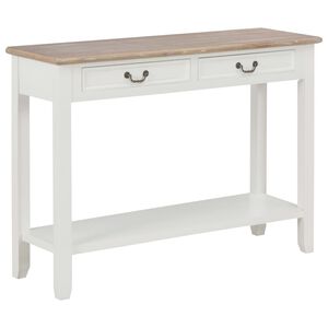 vidaXL Konsolentisch Wei&szlig; 110 x 35 x 80 cm Holz