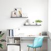 vidaXL Schweberegale 2 Stk. Grau 80x23,5x3,8 cm MDF