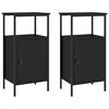 vidaXL Nachttische 2 Stk. Schwarz 41x31x80 cm Holzwerkstoff