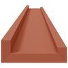 vidaXL Wandregal mit Regal 2 pcs Rot 100 x 9 x 3 cm Holzwerkstoff
