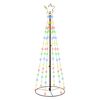vidaXL LED-Weihnachtsbaum Kegelform Mehrfarbig 108 LEDs 70x180 cm