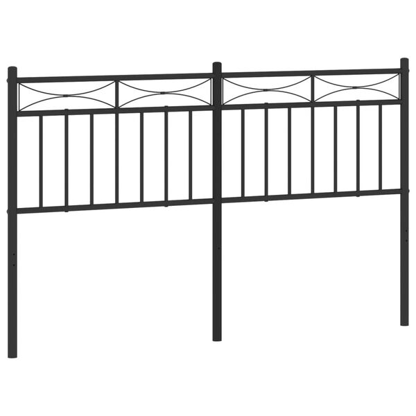 vidaXL Kopfteil Metall Schwarz 140 cm