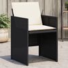 vidaXL Gartenst&uuml;hle mit Kissen 4 Stk. Schwarz Poly Rattan