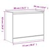 vidaXL Schuhschrank R&auml;uchereiche 80x34x63 cm Holzwerkstoff