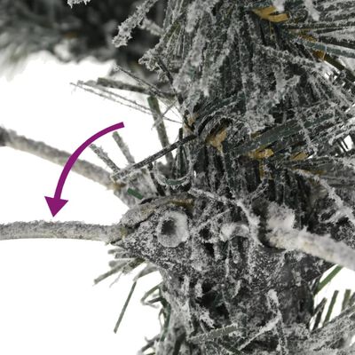vidaXL Künstlicher Weihnachtsbaum Beschneit 180 cm PVC&PE