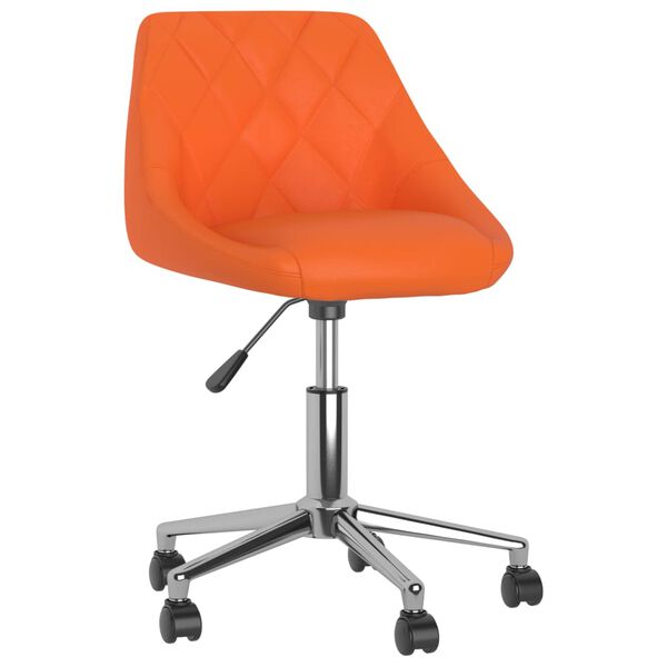 vidaXL Esszimmerst&uuml;hle 4 Stk. Drehbar Orange Kunstleder
