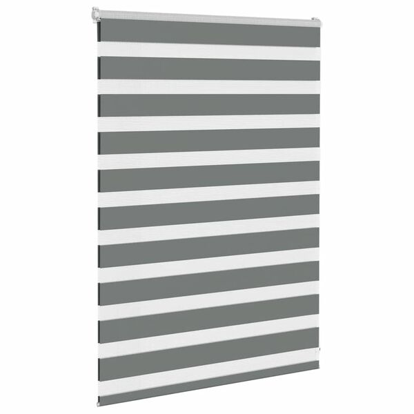 vidaXL Doppelrollo Dunkelgrau 115x100 cm Stoffbreite 110,9 cm Polyester