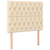 vidaXL Bettgestell ohne Matratze Creme 90x200 cm Stoff