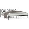 vidaXL Bettgestell mit Kopfteil Metall Schwarz 200x200 cm