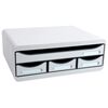 Exacompta Desktop-Schubladen-Set Toolbox mit 4 Schubladen Hellgrau
