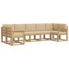vidaXL Outdoor-Sofagarnitur 7 stk. Wei&szlig; und Beige