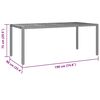 vidaXL Garten Essgruppe 7 pcs Grau Poly-Rattan