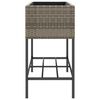vidaXL Pflanzk&uuml;bel mit Ablage Grau Poly Rattan