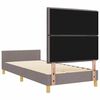 vidaXL Bettgestell mit Kopfteil Taupe 90 x 200 cm Stoff