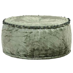 vidaXL Pouf Rund Samt 40x20 cm Gr&uuml;n