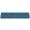 vidaXL Bettgestell mit Matratze mit Matratze 2 pcs Blau Samt