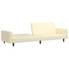 vidaXL Schlafsofa 2-Sitzer Creme Kunstleder