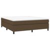 vidaXL Boxspringbett mit Matratze Dunkelbraun 160x200 cm Stoff