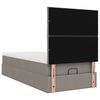 vidaXL Ottoman-Bett mit Matratze Taupe 80x200 cm Stoff
