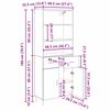 vidaXL Highboard Altholz 69,5 x 34 x 180 cm Engineered Wood und Glas