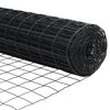 vidaXL Zaun mit Pfosten Grau 0,6 x 50 m Stahl und PVC