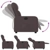 vidaXL Relaxsessel Elektrisch Dunkelbraun Stoff