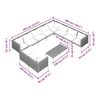 vidaXL 11-tlg. Garten-Lounge-Set mit Kissen Poly Rattan Dunkelgrau