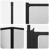vidaXL Duschwand Sonstiges Schwarz 120 x 70 x 137 cm Aluminium