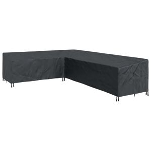 vidaXL M&ouml;belbezug 355 x 275 x 80 cm 210D Oxford Stoff L-Form Schwarz