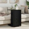vidaXL Beistelltisch Mit Rad Schwarz Eichen-Optik 40 x 35 x 60 cm